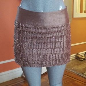 Beaded mini skirt